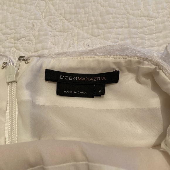 BCBG Max Azria white ribbon dress - Picture 2 of 4